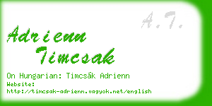adrienn timcsak business card